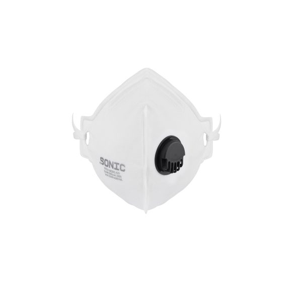 PSA Sonic Disposable Mask - FFP2 Valve Carbon Flat Fold - Image 2